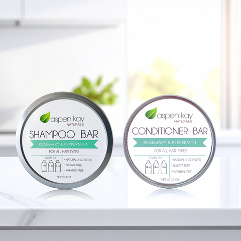 Travel Tins Only - for Rosemary Shampoo & Conditioner Set