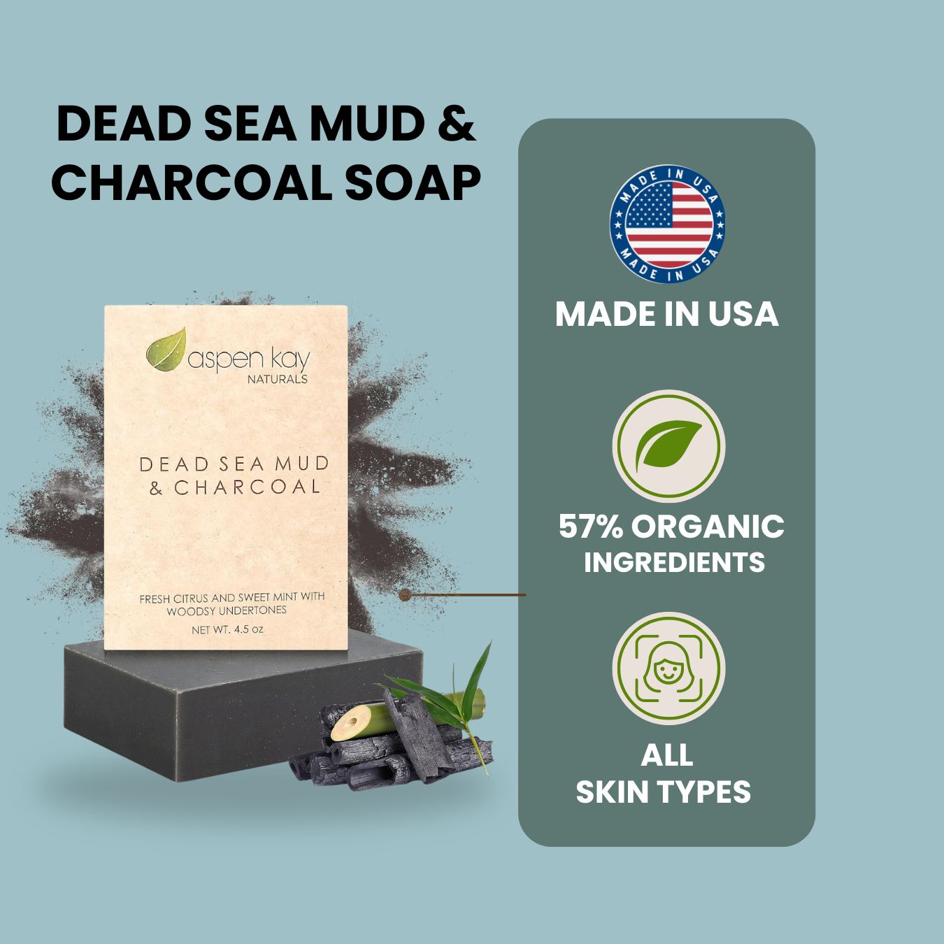Dead Sea Mud & Charcoal - Bar Soap