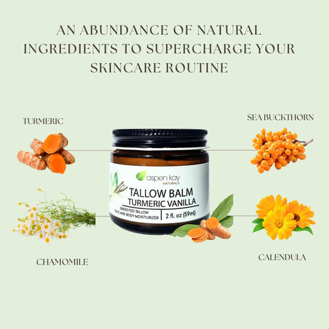 Tallow Balm Moisturizer - Turmeric Vanilla