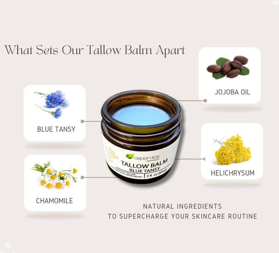 Tallow Balm Moisturizer - Blue Tansy