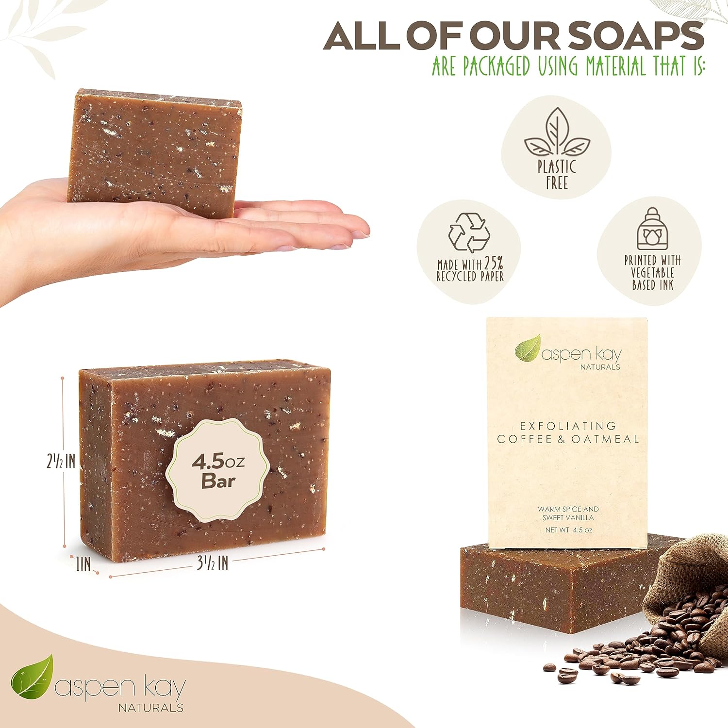 Exfoliating Coffee & Oatmeal - Bar Soap