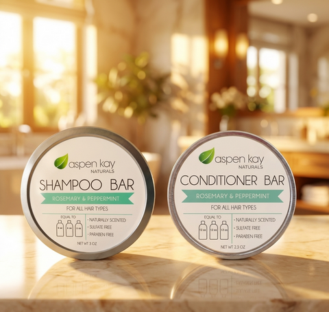 Travel Tins Only - for Rosemary Shampoo & Conditioner Set