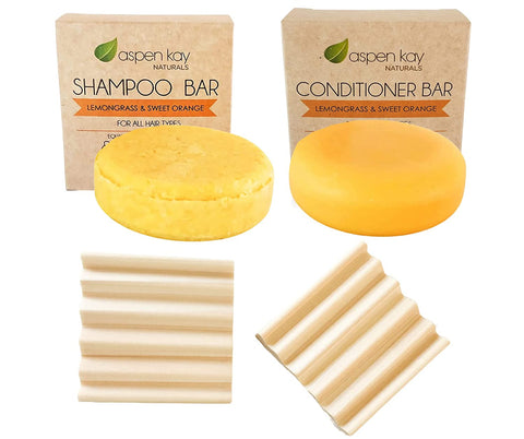 Citrus Shampoo & Conditioner Set  with Mini Soap Dish
