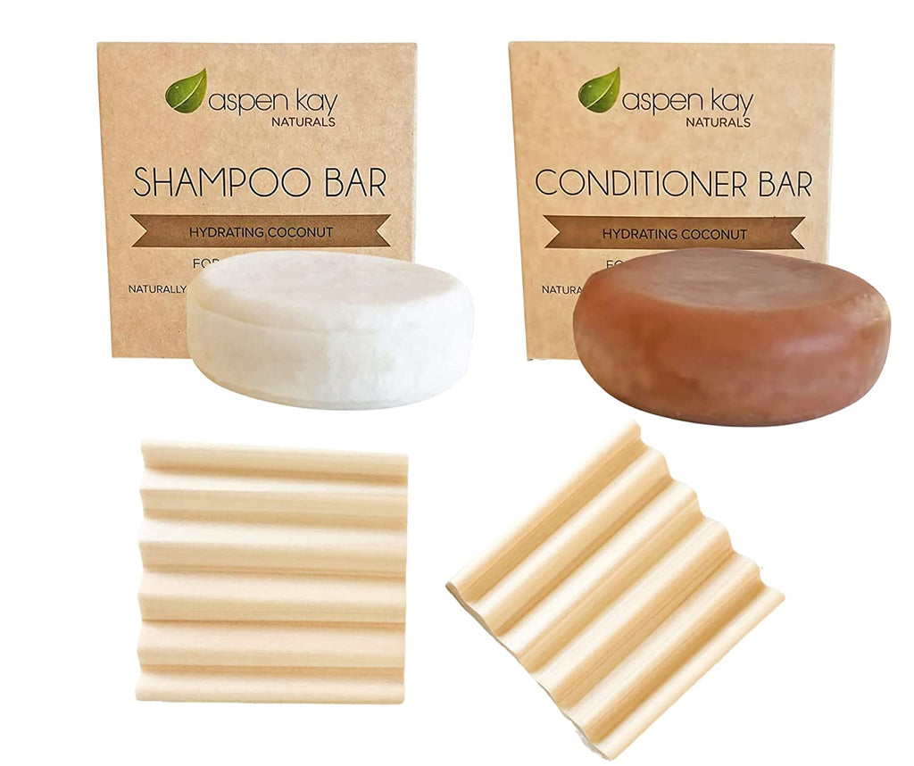Hydrating Coconut Shampoo & Conditioner Set  with Mini Soap Dish