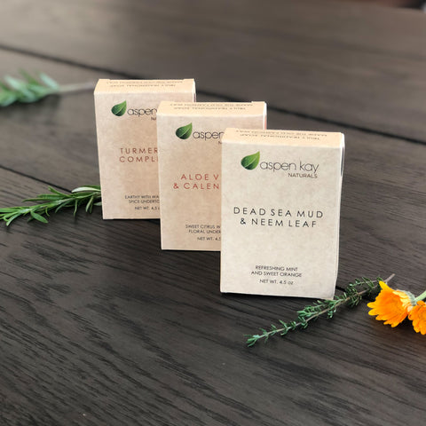 Neem & Dead Sea Mud - Bar Soap | Aloe Vera & Calendula - Bar Soap | Turmeric Soap - Bar Soap
