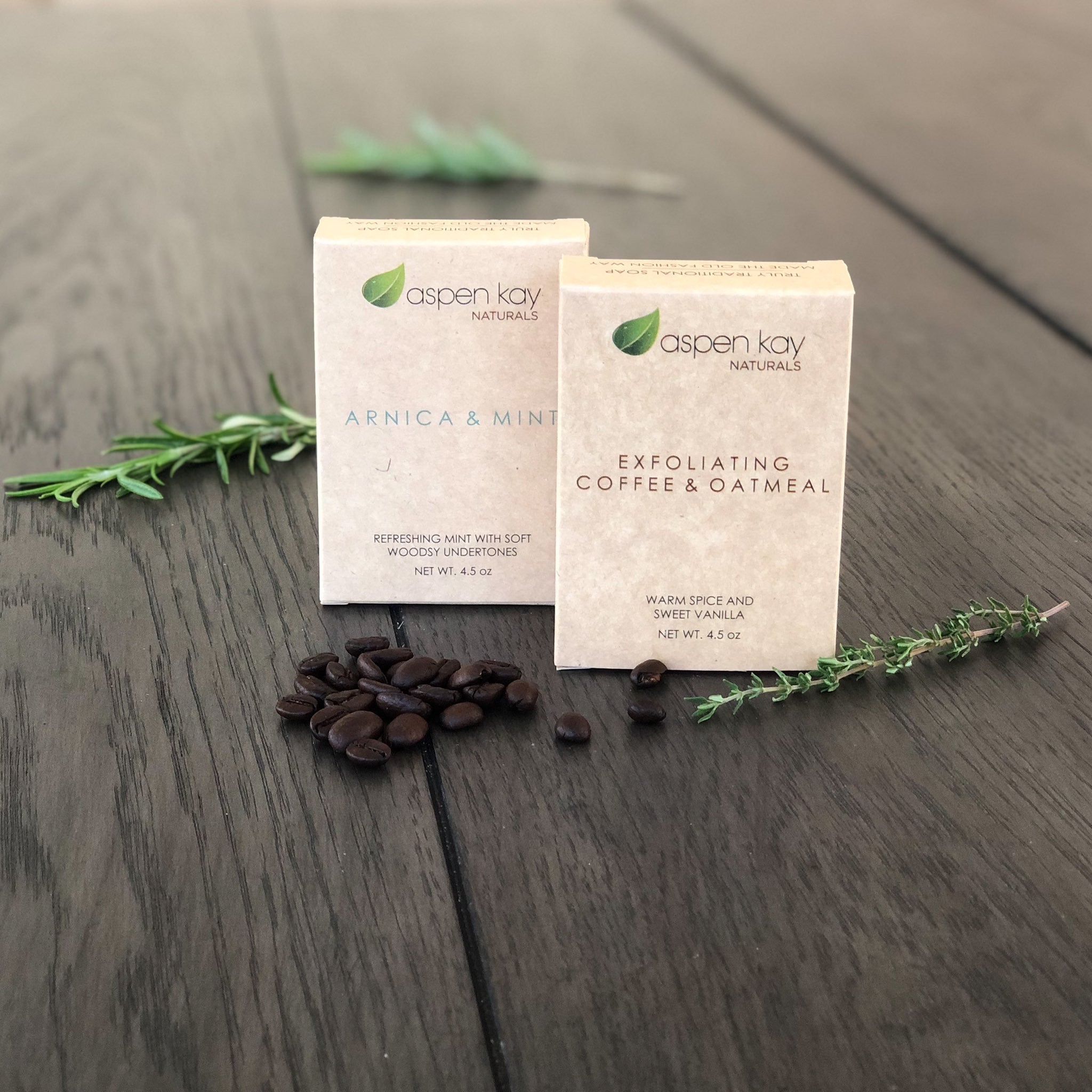 Arnica & Mint | Exfoliating Coffee & Oatmeal (2 Pack)