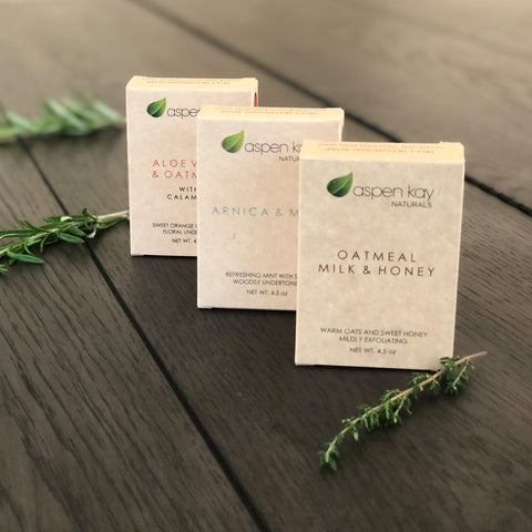 Oatmeal, Milk & Honey - Bar Soap | Arnica & Mint - Bar Soap | Oatmeal & Aloe - Bar Soap