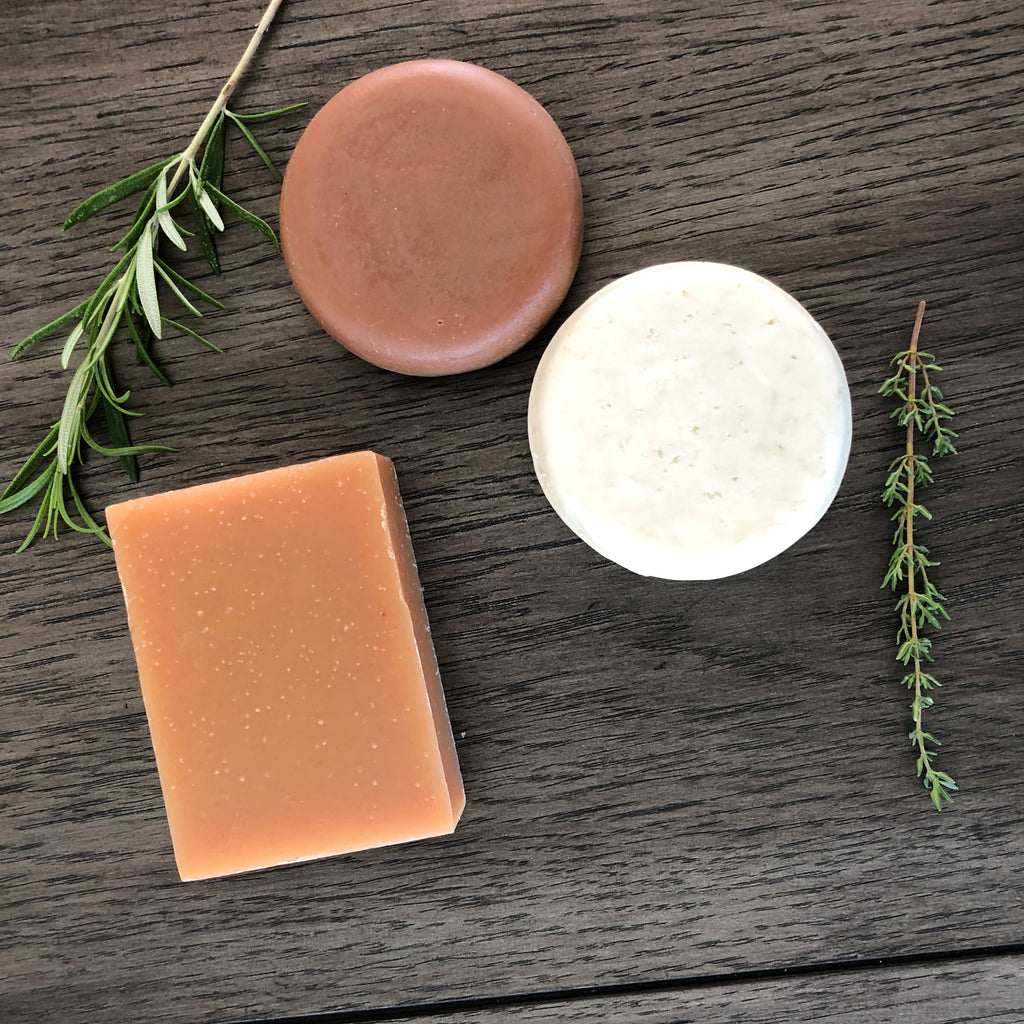 Shampoo & Conditioner Set - Hydrating Coconut | Turmeric Soap - Bar Soap (3 Pack)